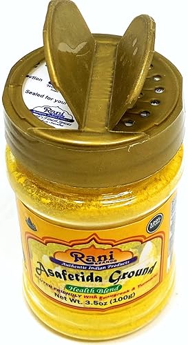 Miniatura 5 de Rani Asafetida (Hing) - Mezcla de salud molida con fenogreco y cúrcuma, 3.5 onzas (3.53oz), tarro de PET  Apto para gluten, sin sal  Vegano  Sin OMG