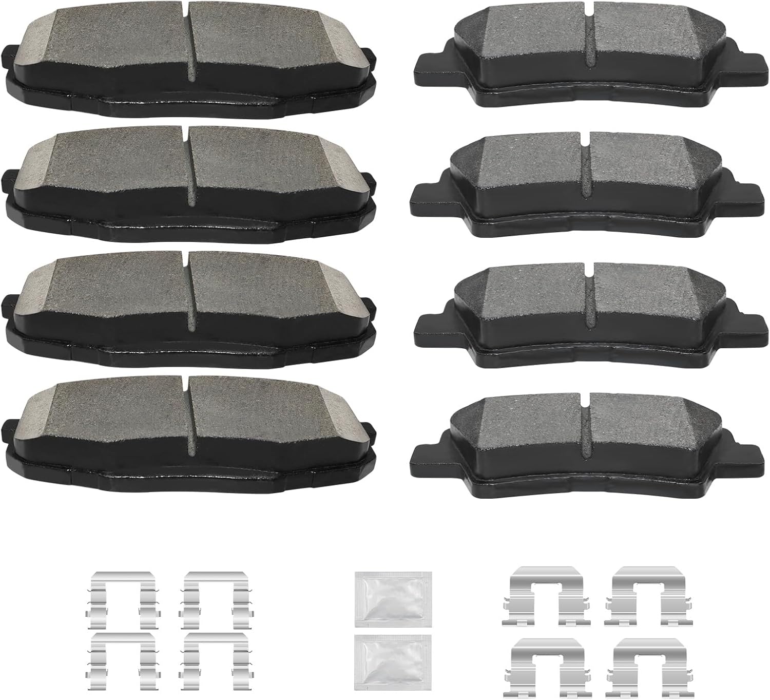 Front and Rear Ceramic Brake Pads Kits Fit for Kia Soul 2014 2015 2016