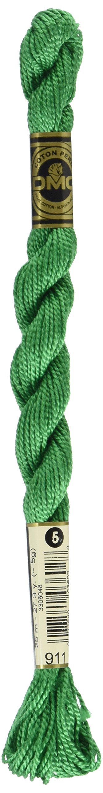 DMC 115 5-911 Pearl Cotton Thread, Medium Emerald Green, Size 5