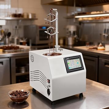 Tabletop Commercial Chocolate Melter and Tempering Machine, 5.5l Large Capacity, Digital Touch Screen, for Shops, Bakeries, and High-Volume Dessert Preparation