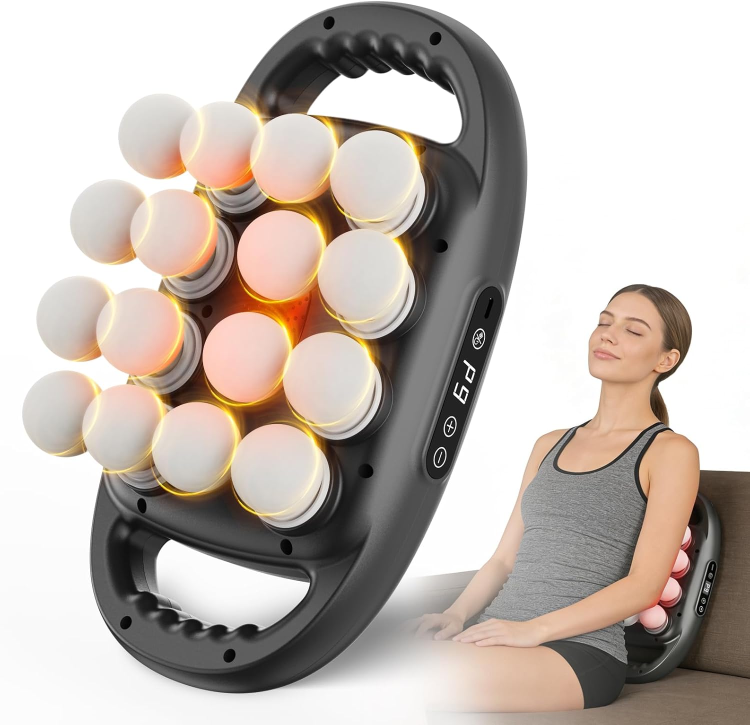 16 Head Massage Gun Set, Deep Tissue Percussion Massager with 9 Modes & 9 Intensities, Pain Relief, Portable & Quiet, Massage Tools for Back, Shoulders, Legs, Foot, Full Body Muscle Relaxation