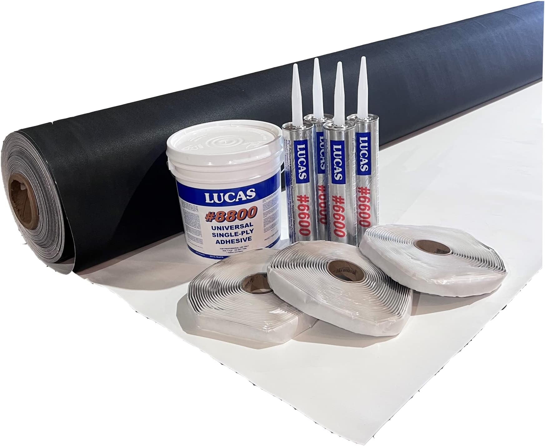 Class A Customs 9.5 ft TPO RV Rubber Roof Kit 30 ft Long Complete Roof Kit Motor