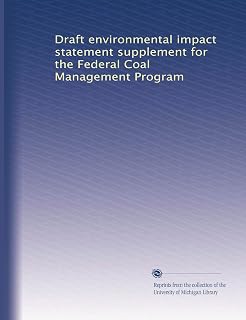 Draft environmental impact statement supplement for the Federal Coal Management Program