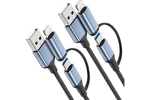 2-in-1 USB C and Lightning Cable: Versatile Charging for Multiple Devices