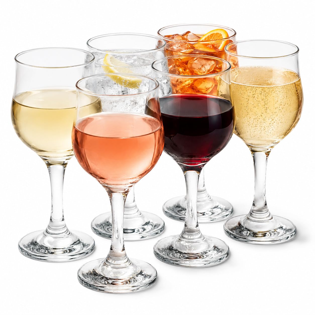 Queensway Home & Dining 315ml Stemmed Goblet Glasses for Wine & Cocktails