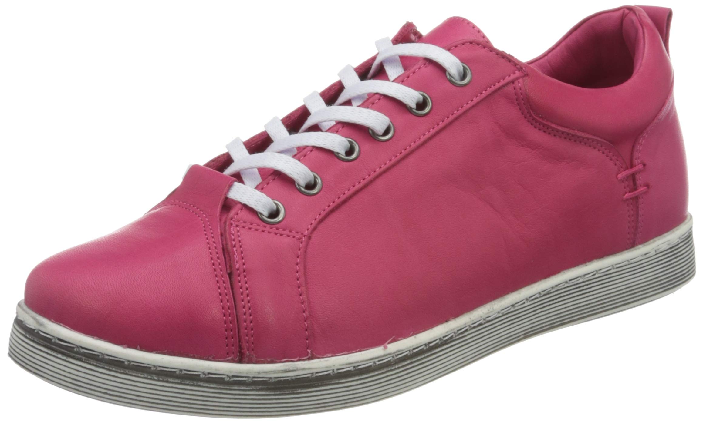 Andrea Conti Women's 1770003 Sneaker, Magenta, 4.5 UK