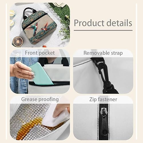 Vista 96 de doginthehole Bolsa de almuerzo portátil de teñido anudado azul, bolsa de almuerzo, organizador reutilizable, hielera para adultos, al aire libre