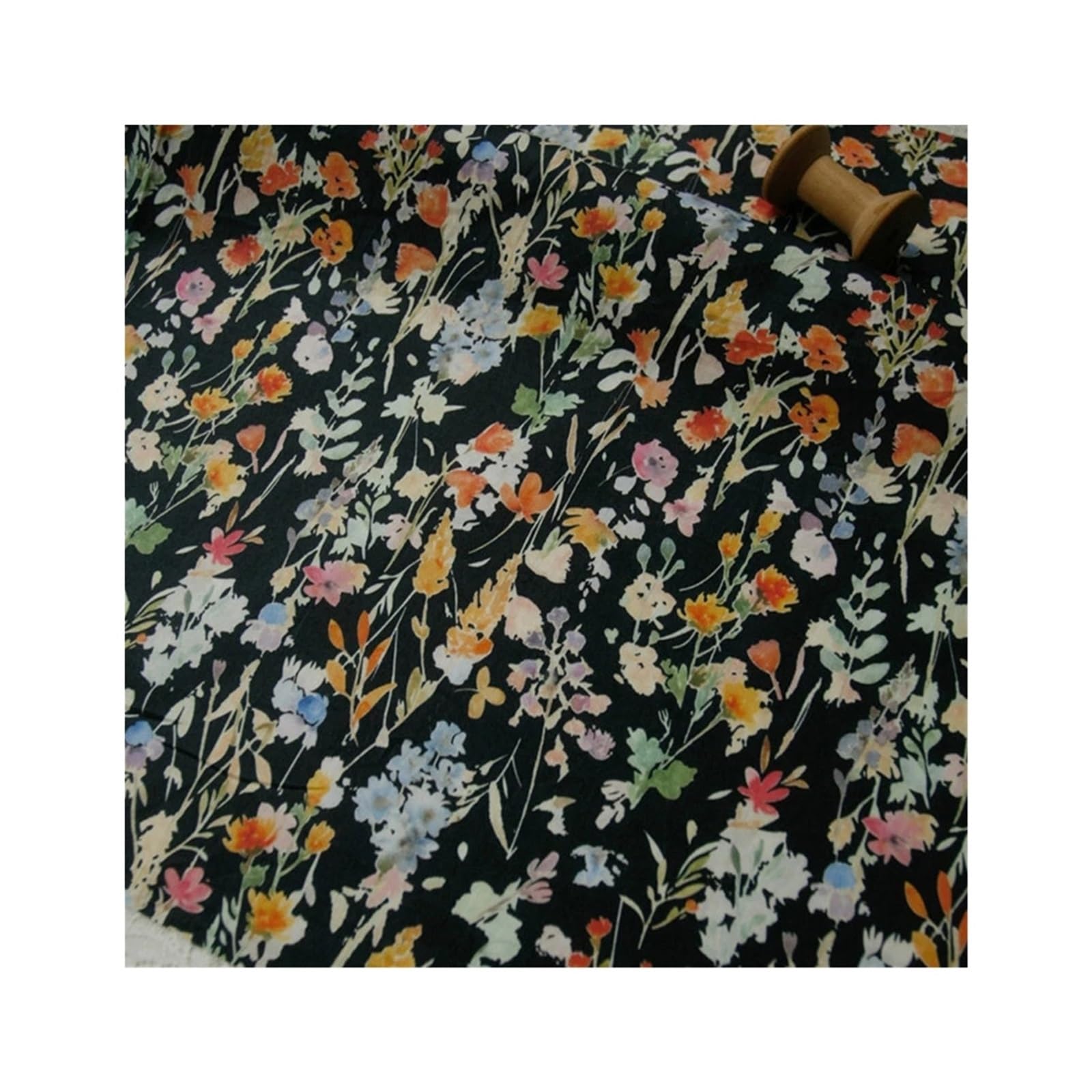 Tessuto Stampa Floreale Pittura a olio ad acquerello Stampe floreali Tessuto di cotone sottile Stampato digitalmente for abiti estivi Abbigliamento Cucito fai da te Decorazioni for la casa(9)