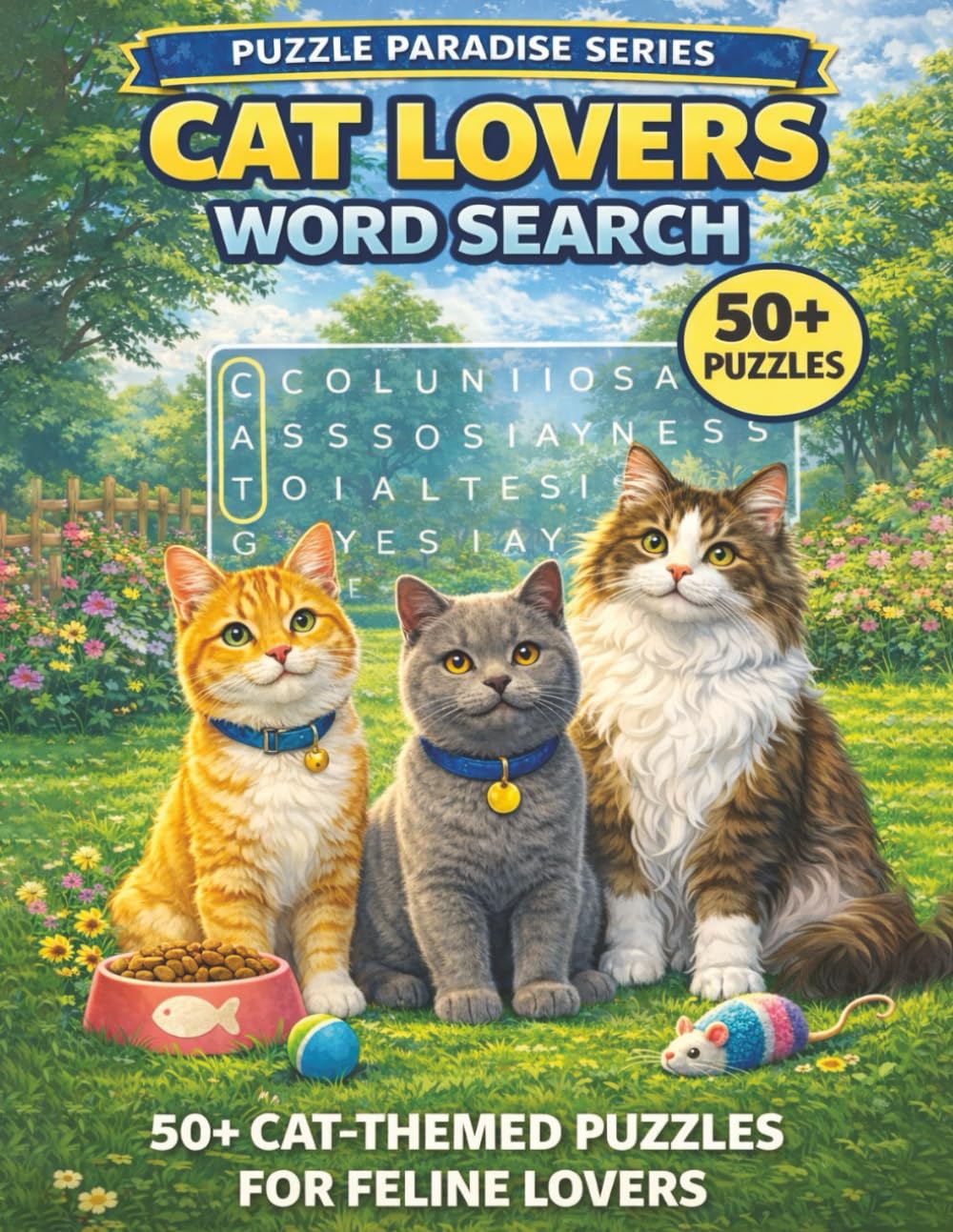 Cat Lovers Word Search: 50 Fun & Relaxing Puzzles for Cat Lovers of All Ages (PUZZLE PARADISE SERIES)