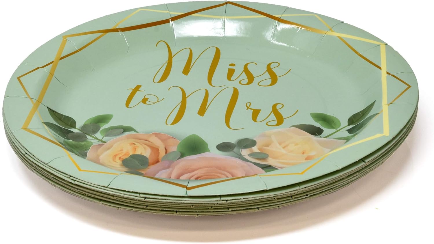 Buy Miss To Mrs Party Supplies Tableware Set 24 9 Dinner Plates 24 7 Dessert Plate 24 9 Oz Cups 50 Lunch Napkins Gold For Engagement Wedding Disposable Paper Goods Bridal Shower Dinnerware Decor Online In Vietnam B0813vcbnq
