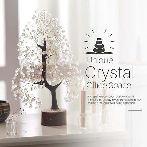 Miniatura 7 de YUVDIPR Árbol de dinero de cuarzo transparente Buda, bonsái, chakras, curación, buena suerte, decoración del hogar, habitación de Buda, regalo de