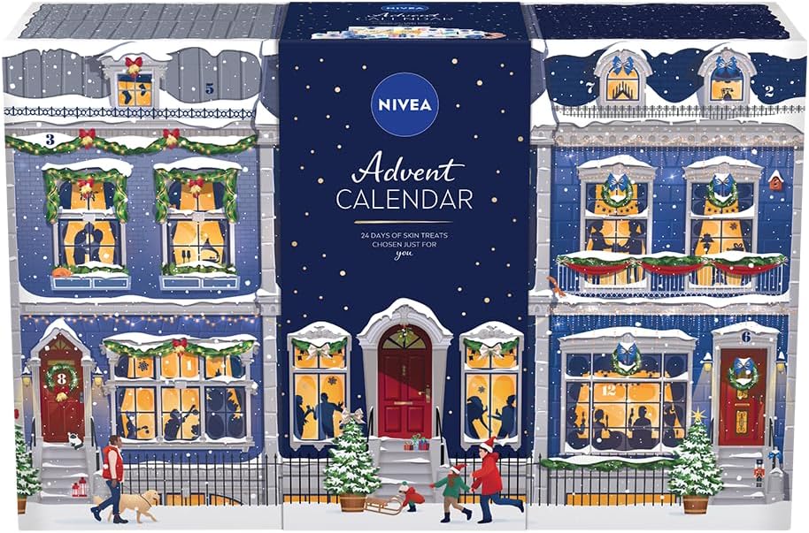 Advent Calendar 2023, Women's Gift Set Includes Moisturiser, Face Masks, Lip Balms, Body Cream, Shower Gel, Anti-Perspirant, and More, Skincare Set