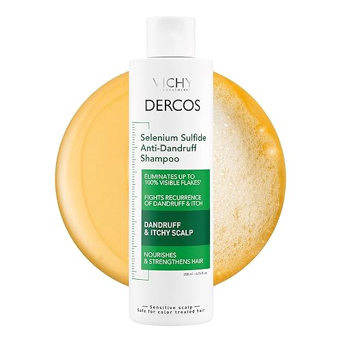 Dercos Dandruff Shampoo, Antifungal Dry Scalp Treatment & Itchy Scalp Relief, Prescription Strength Selenium Sulfide Comparable to 2% Ketoconazole,