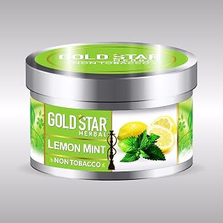 GOLDSTAR Herbal Non Tobacco Smoke Lemon Mint Flavor Premium Hookah 200 gm