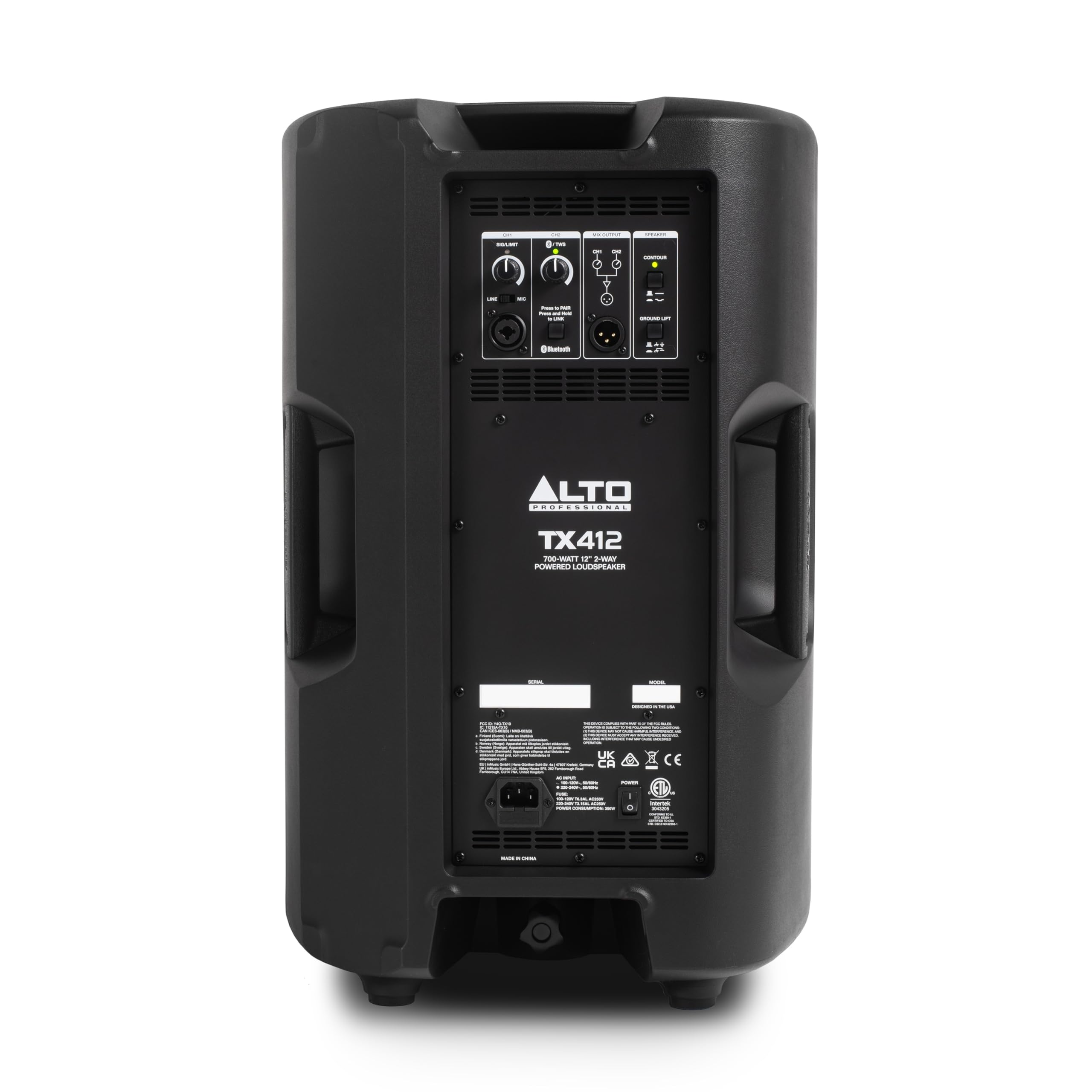 ALTO TX412 700W 12" Aktywny Głośnik PA | TWS Bluetooth, 2‑Kanałowy Mikser, Zaprojektowany dla Plenerowych Występów DJ, Zespołów, Obiektów i Prób