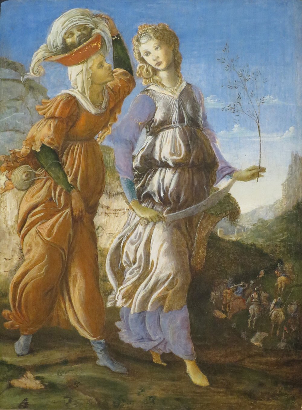 Cuadro de Sandro Botticelli con marco marrón, lámina artística mate de calidad para salón elegante