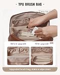 Trousse de maquillage de voyage EACHY, sacs cosmétiques de grande capacité pour femmes, pochette portable imperméable, trousse de toilette à ouverture à plat