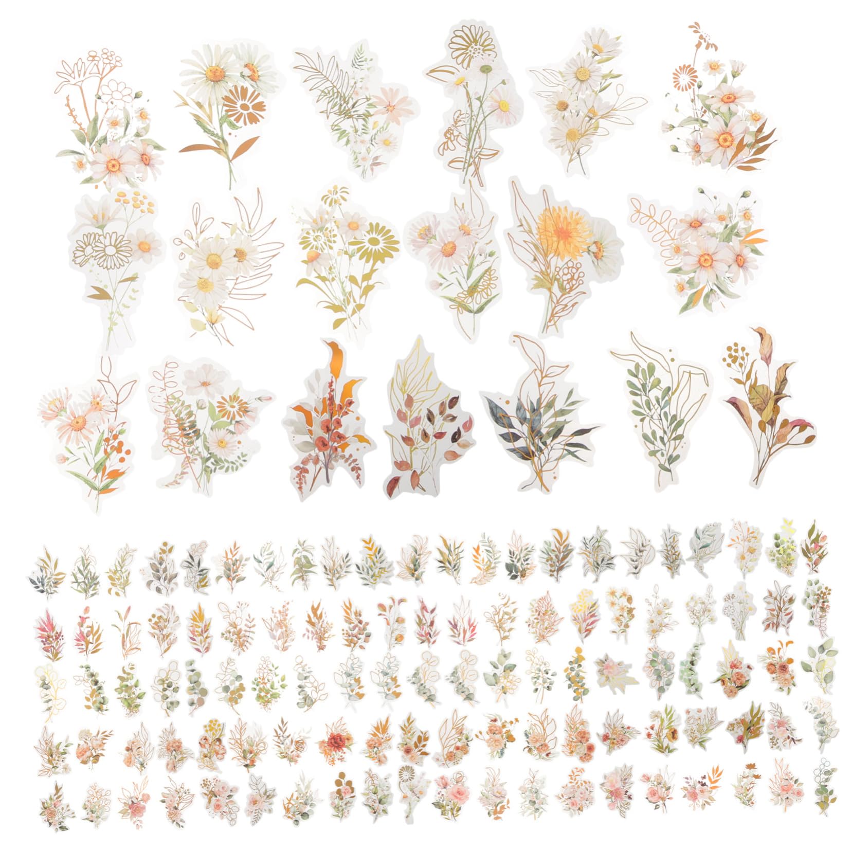 jojofuny 3 Series Pegatinas De Plantas Holográficas Scrapbooking Decoración De Álbumes Y Manualidades Accesorios Planificadores Y Diarios 240 Piezas X 3
