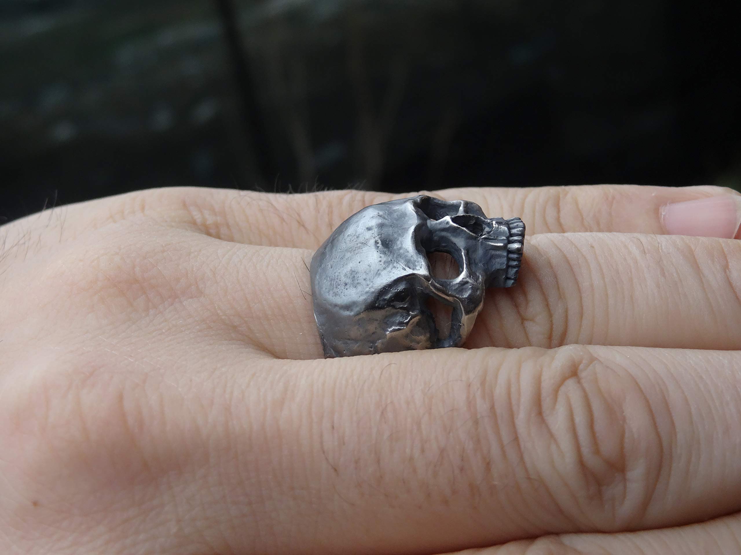 Sterling Silber 925 Totenkopf Ringe Schmuck Schädel Herren Handgemacht Juwelen