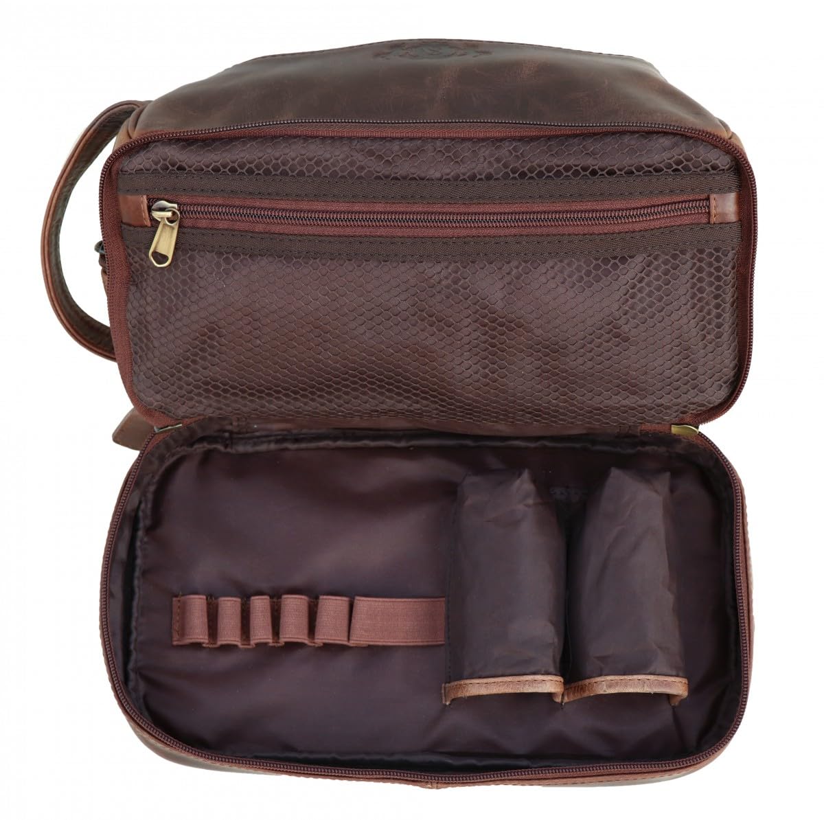 SID & VAIN® borsa toiletry vera pelle vintage ALEX grande borsetta necessaire Toilette pochette beauty case da Viaggio uomo marrone prodotto artigianale