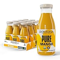 Vista 1 de Pomona Organic Juices Jugo de mango puro, botella de 8.4 onzas (paquete de 12), jugo orgánico prensado en frío, sin OMG, sin azúcar añadido, sin