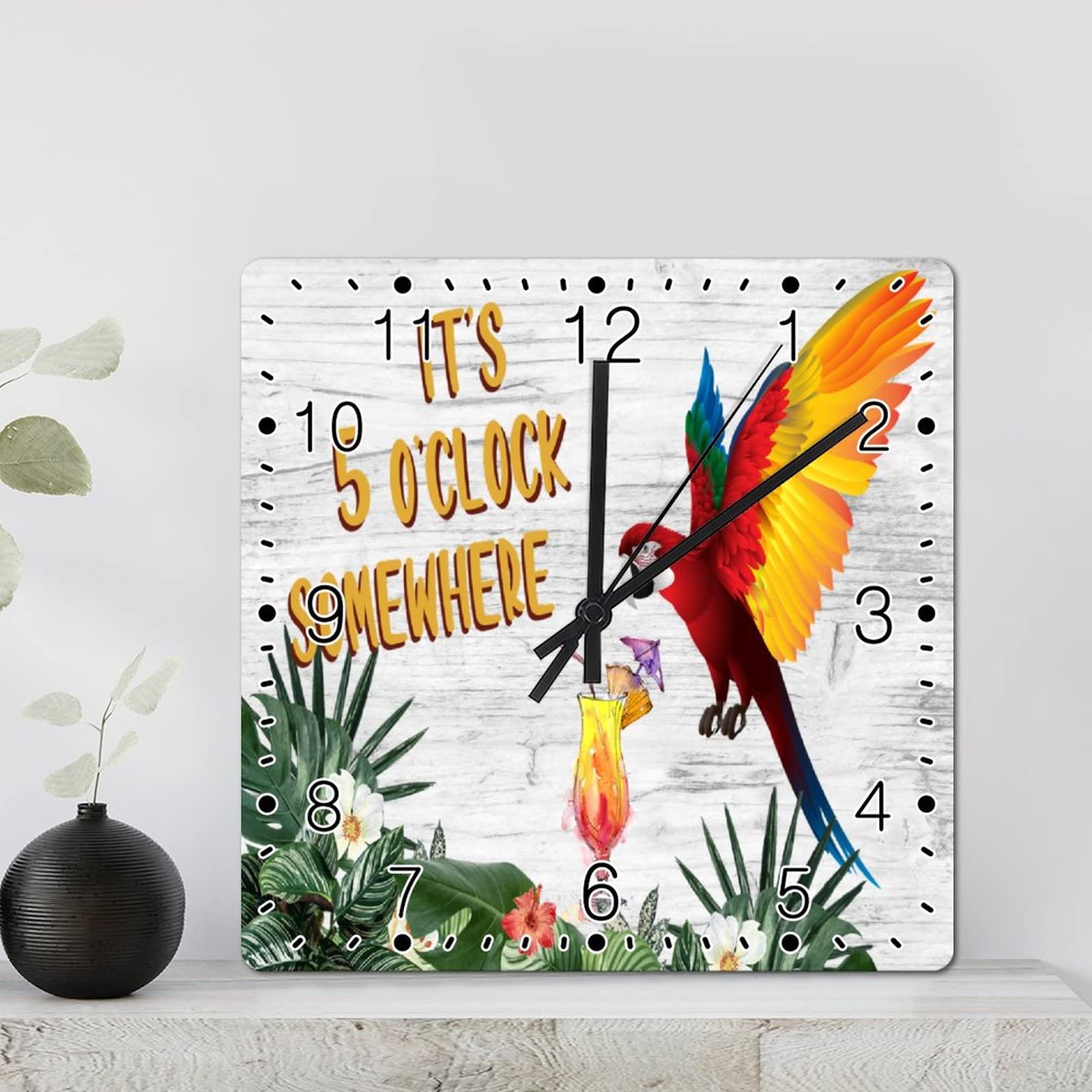 Horloge murale perroquet silencieuse 30,5 cm pour en finir avec le tic-tac