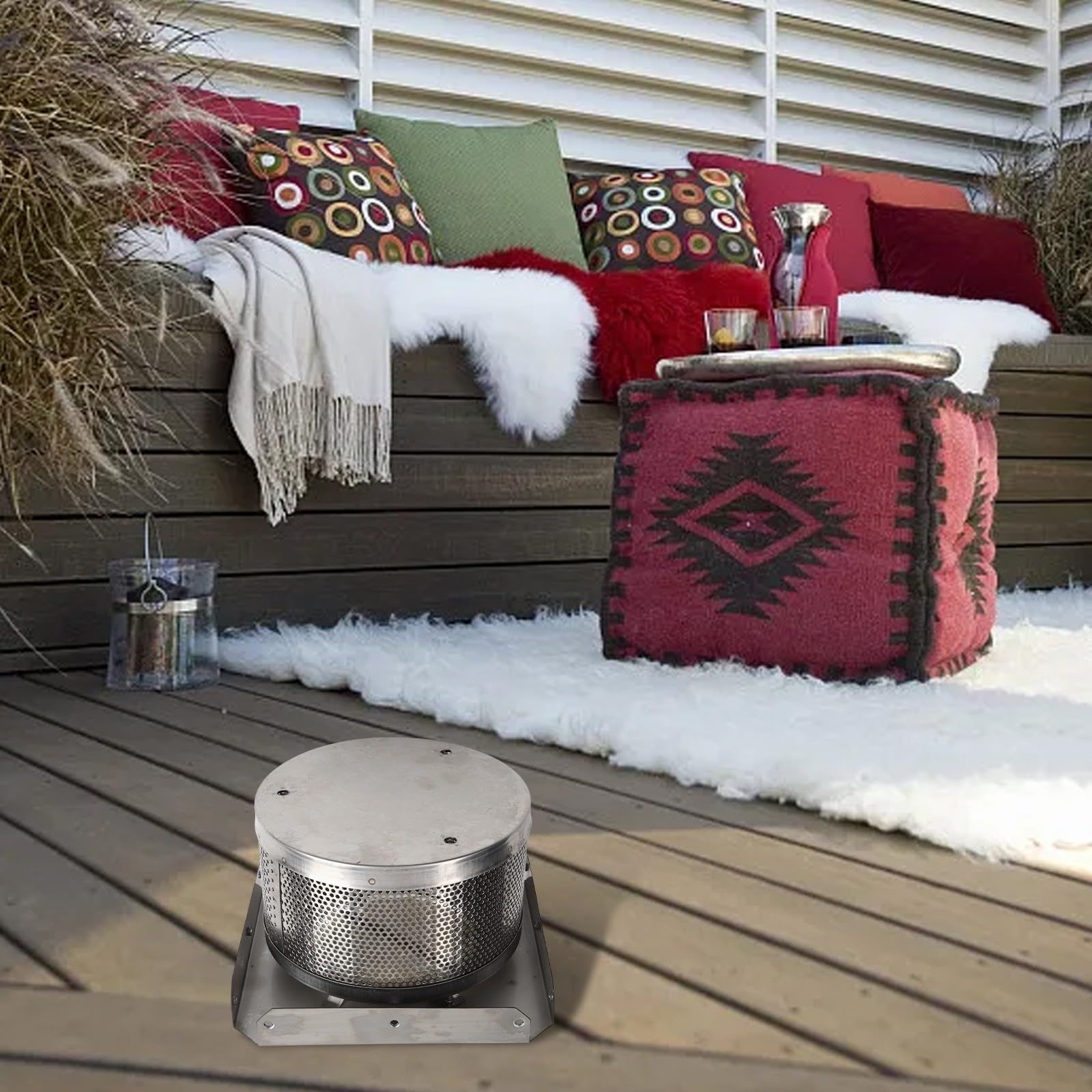Pièces de rechange pour chauffage de terrasse, pièces de rechange pour chauffage extérieur, base pyramide à 4 côtés en acier inoxydable 304, pour la plupart des chauffages carrés en verre