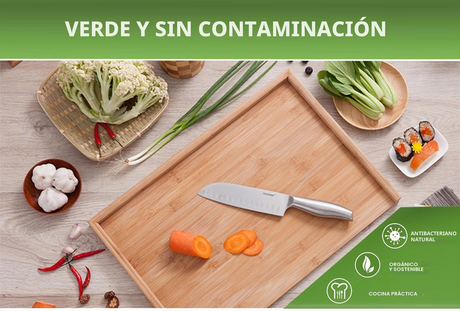Tabla de cortar de madera extra grande de 70 x 45 x 2,5 cm, tabla de cortar de bambú para cocina, tabla de cortar reversible, bandeja grande con ranura para jugos para carne, verduras, quesos,