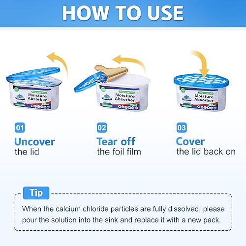 Miniatura 7 de CHMI Paquete de 20 absorbentes de humedad, atraen y atrapan el exceso de humedad de tu baño, cocina, armario, elimina olores a humedad, eliminador