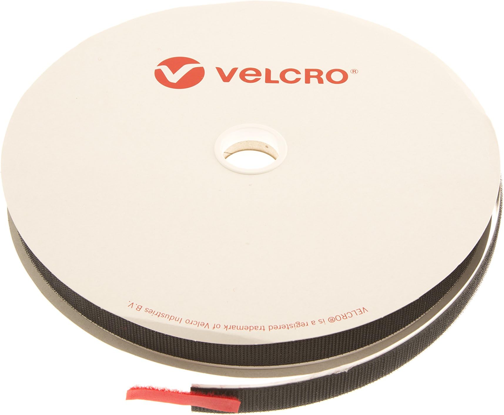 25mm Velcro® Brand Black PS14 Self Adhesive - Hook 25m Roll | Multiples Sent as Continuous Length