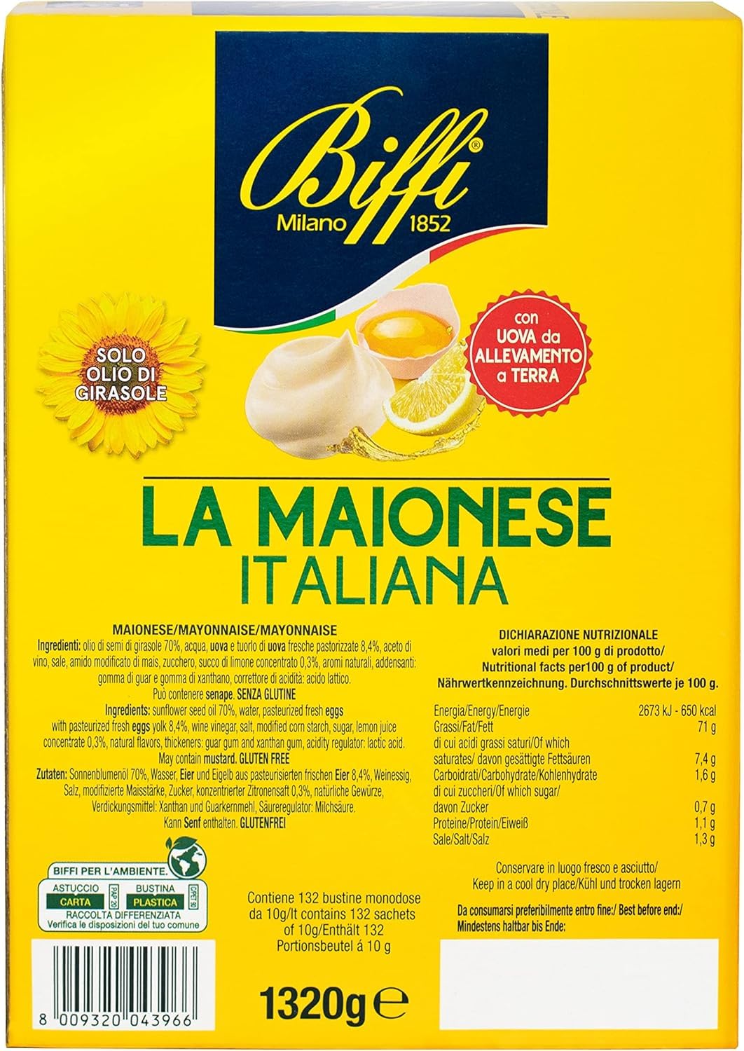 Italian Gourmet Mayonnaise italienne 3 x 132 sachets 10g (3,96kg)