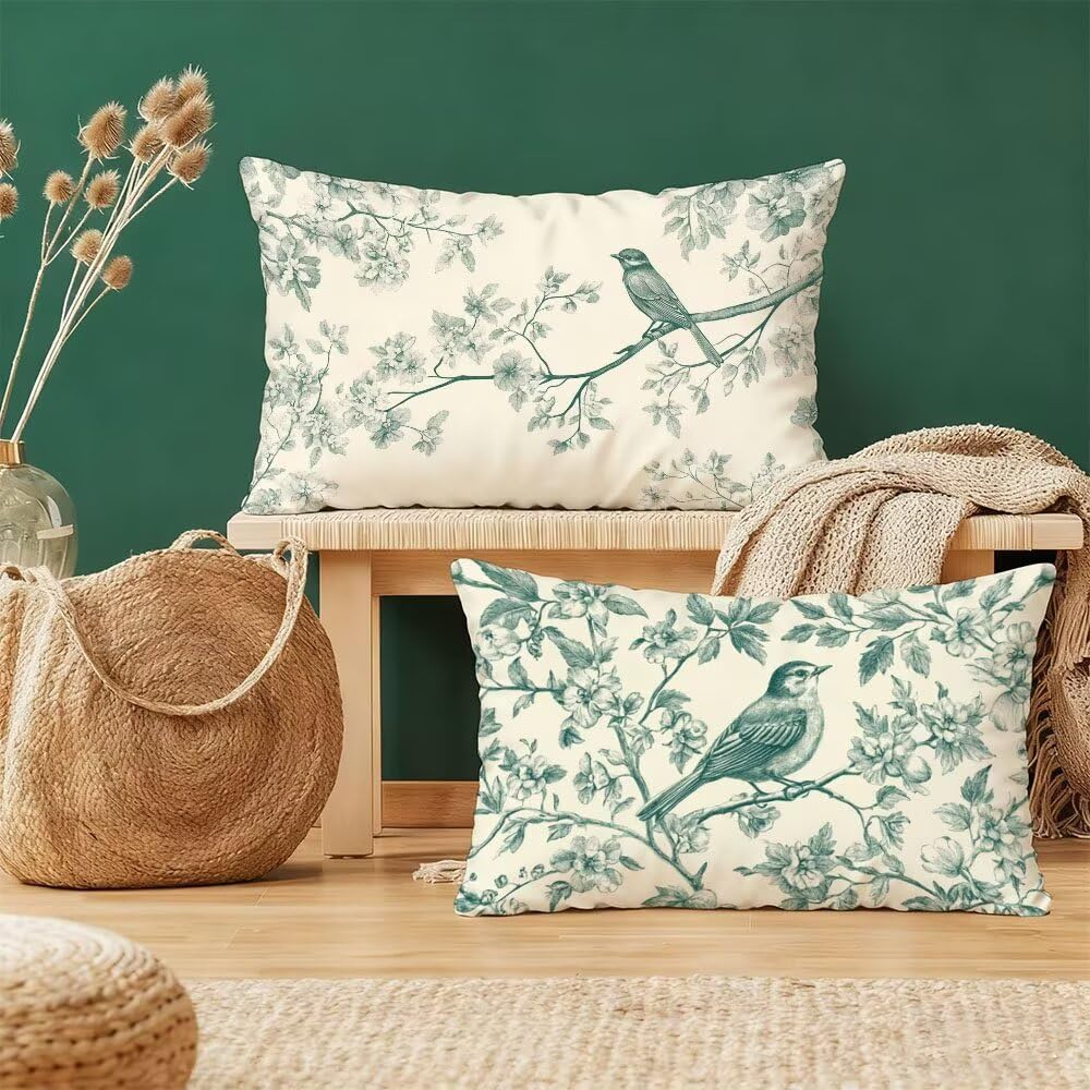 Taie d'oreiller 40x80cm vert velours lot de 2 housse coussin rectangulaire