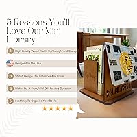 Vista 2 de Soporte para libros con mini-biblioteca de libros, regalo perfecto para amantes de los libros, accesorios únicos para libros, soporte para páginas