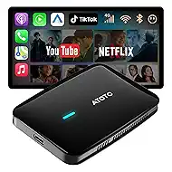 Magic AI Box Wireless CarPlay & Android Auto Adapter, Car Video Box for OEM Wired CP/AA, Dual WiFi & Bluetooth IoT Hub, Supports for Netflix/YouTube/TikTok/TF Card, DriveChat AI Voice(CB4A-Pro 2G+16G)