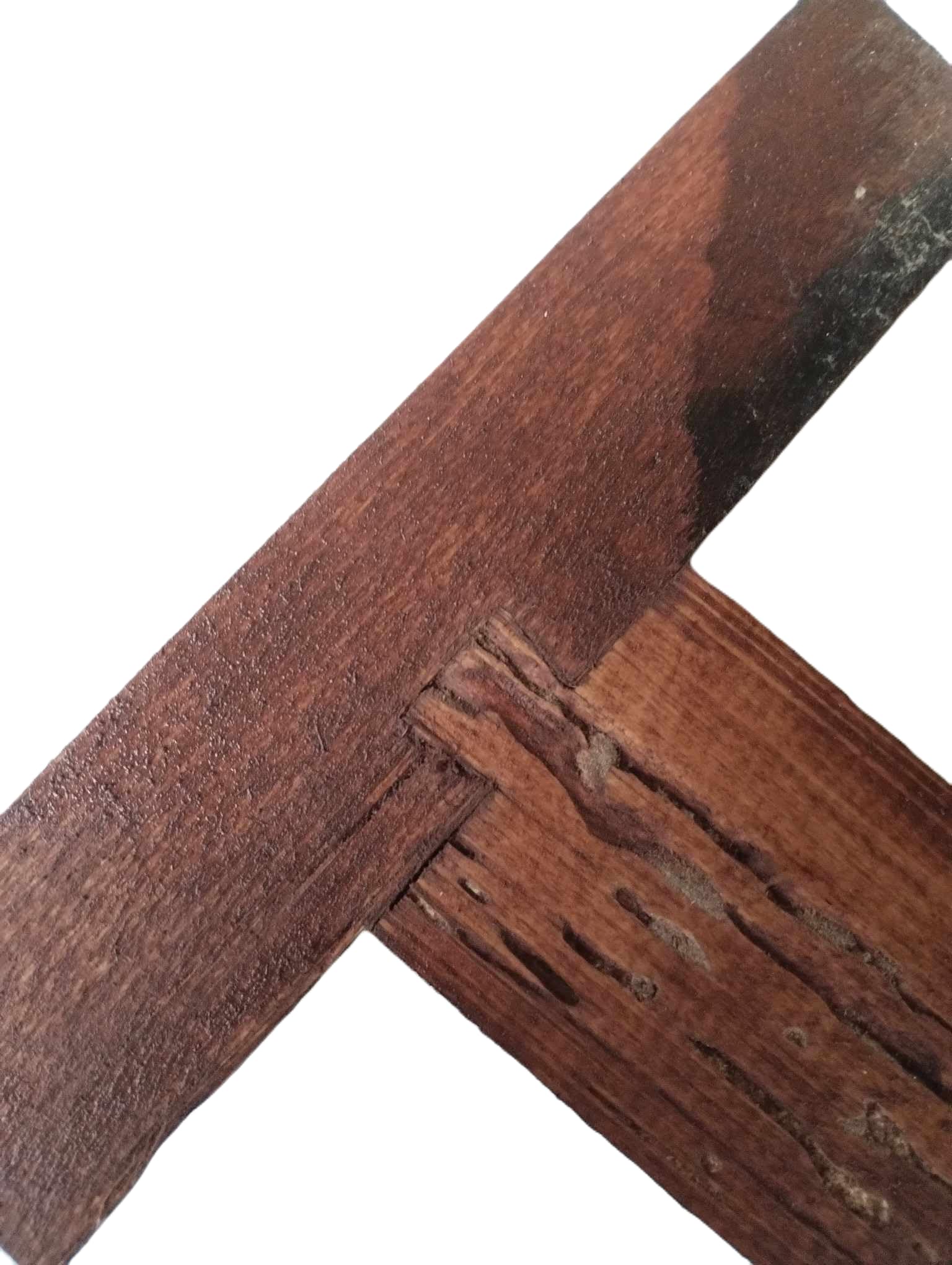 Dovetail joint milling template, complete, steel, 8 mm, custom-made to size Szablon do frezowania połączeń ciesielskich na jaskółczy ogon, komplet, stal, 8 mm, obsługa belek