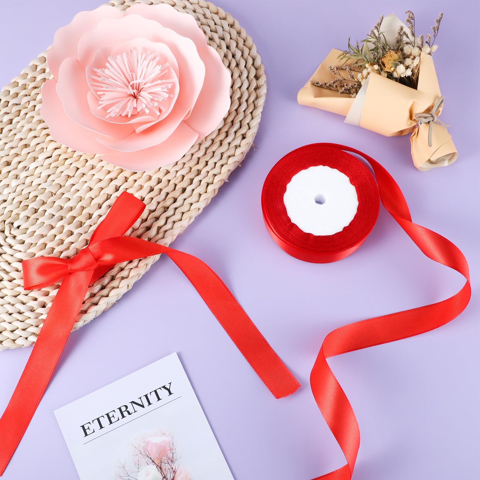 Fluwelen linten, rood om te knutselen, 2 rollen kerstband, rood met draad, cadeaulint, decoratieve strikaccessoires, breed lint, knutselkrans, accessoires voor kerstboomdecoratie