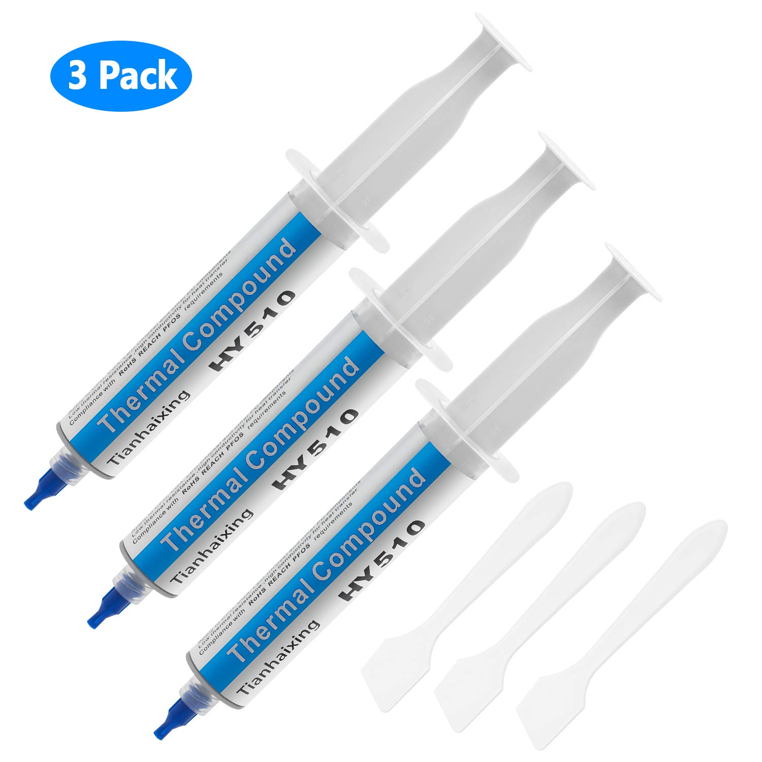 Tianhaixing Thermal Compound (75 grams) HY510> 1.93W/m.k., Excellent Performance, Suitable for All CPU Coolers/Printers/Coolers/Other Devices, High Thermal Conductivity, Low Thermal Resistance