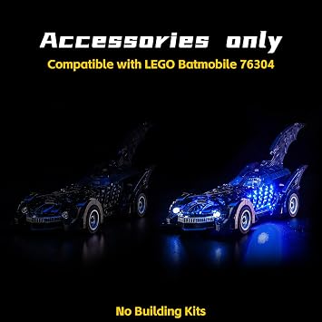 Light Kit Compatible with Lego 76304 B'atman Forever B'atmobile (No Model)