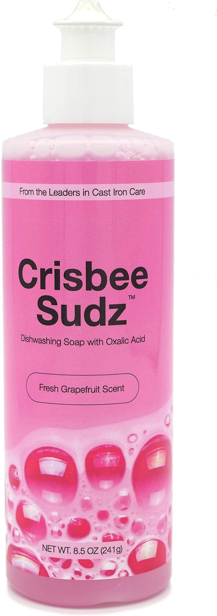 Crisbee Sudz® - Cast Iron and Carbon Steel Soap with Oxalic Acid to fight rust-Neutralizes Odors - Low Foaming Formula - From the Leaders in Cast Iron & Carbon Steel Maintenance
