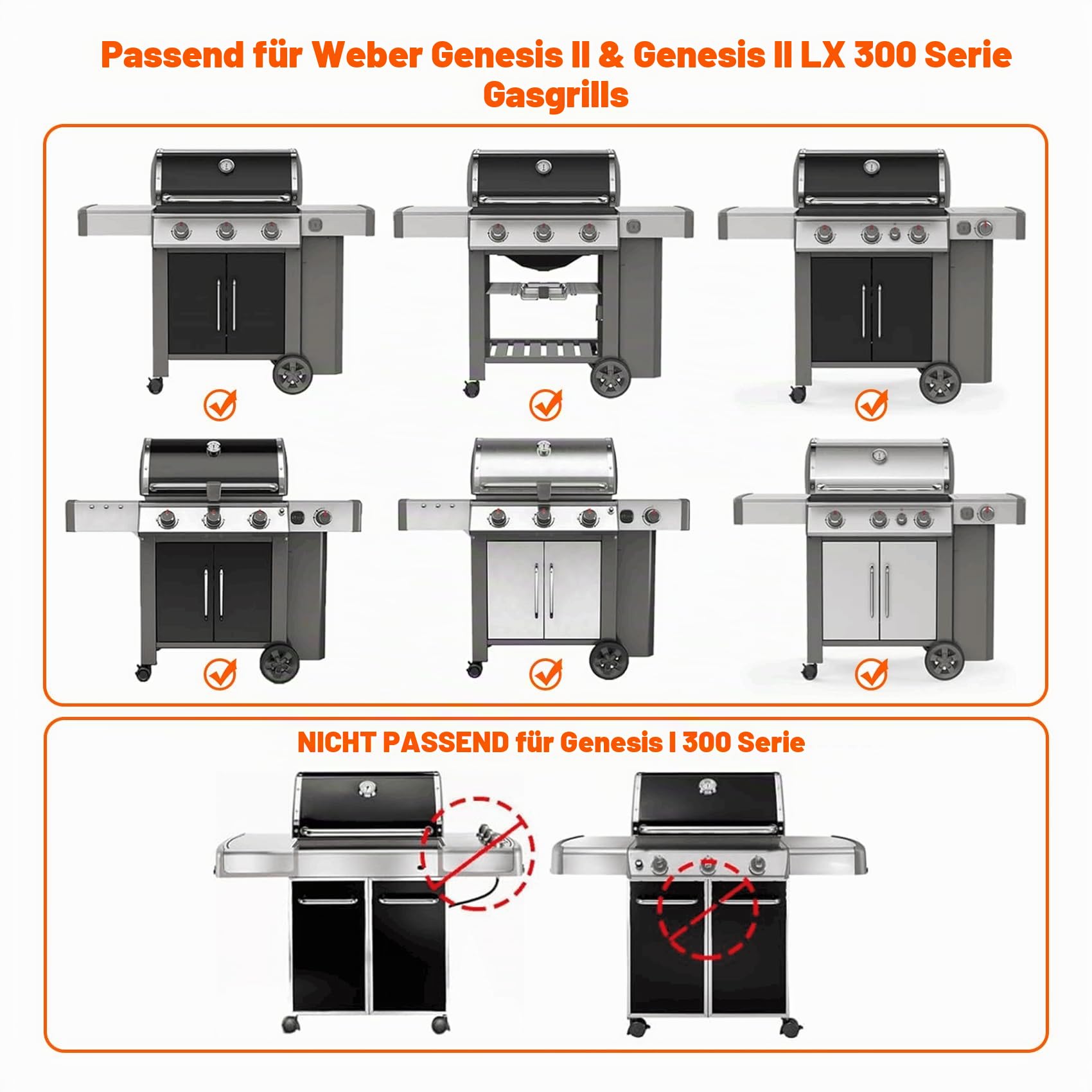 onlyfire Gusseisen Grillplatte Wendeplatte für Weber Genesis 2 300 Gasgrill