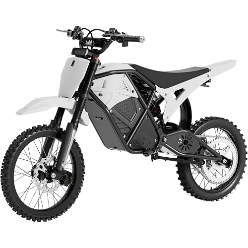 Windone RM7 Pro Electric Dirt Bike, 60V 20.8Ah, 45MPH Max Speed Electric Motorcycle, 4000W Ebike, 14"/12" Off-Road Tire E-Bike, Dual Hydraulic Brakes, Full Suspension, Fit Age 13+