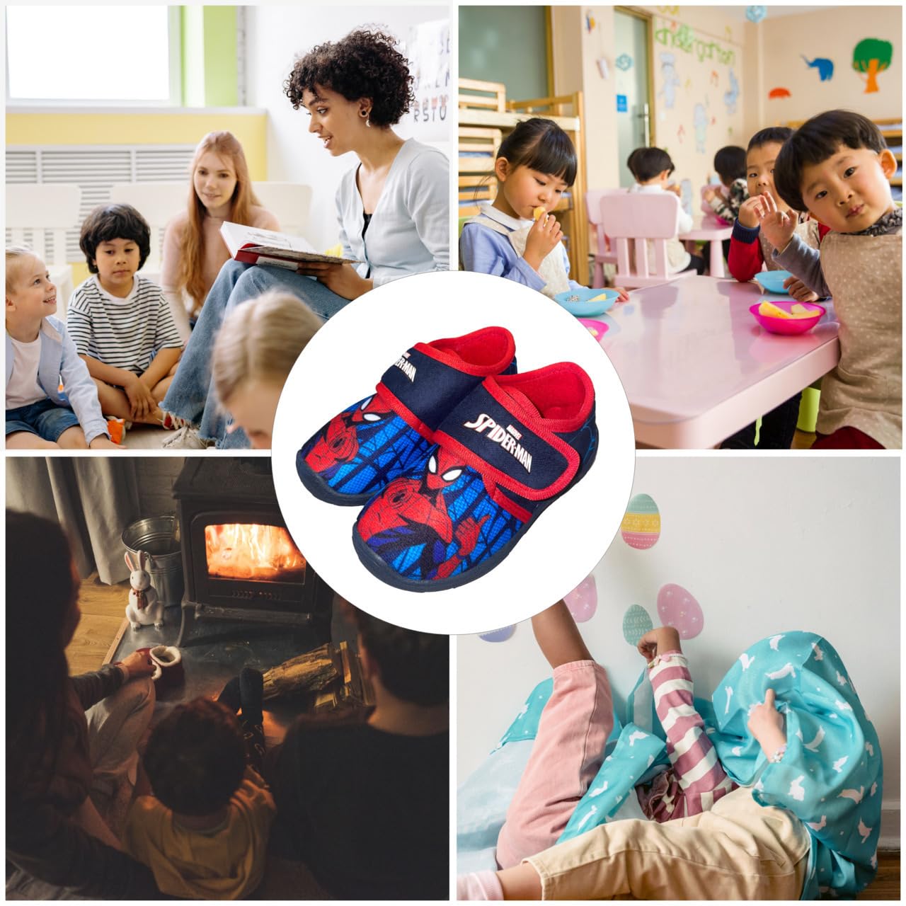 Leomil Spiderman Hausschuhe Kinder Junge Spiderman, Ideal für Kindergarten oder Zuhause