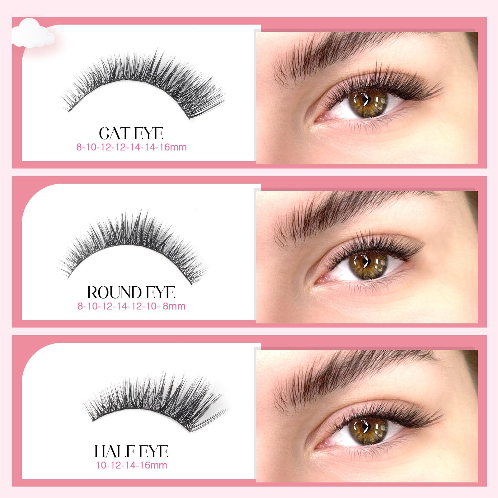Parriparri Cluster Lashes DIY Individual Eyelashes 120Pcs Individual Lashes Volume False Eyelashes Extensions Wispy Lashes Fluffy Cluster DIY at Home (8-16MM MIX) - Image 4