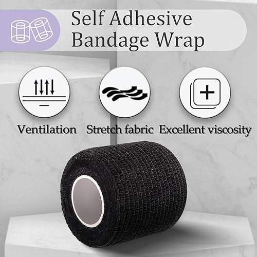 Miniatura 5 de Large Pen Machine Covers and Grip Tapes - Usiriy 200pcs Pen Covers Machine Bags and 4pcs Grip Tape Wraps Blue Pen Sleeves with Black Self-adhesive