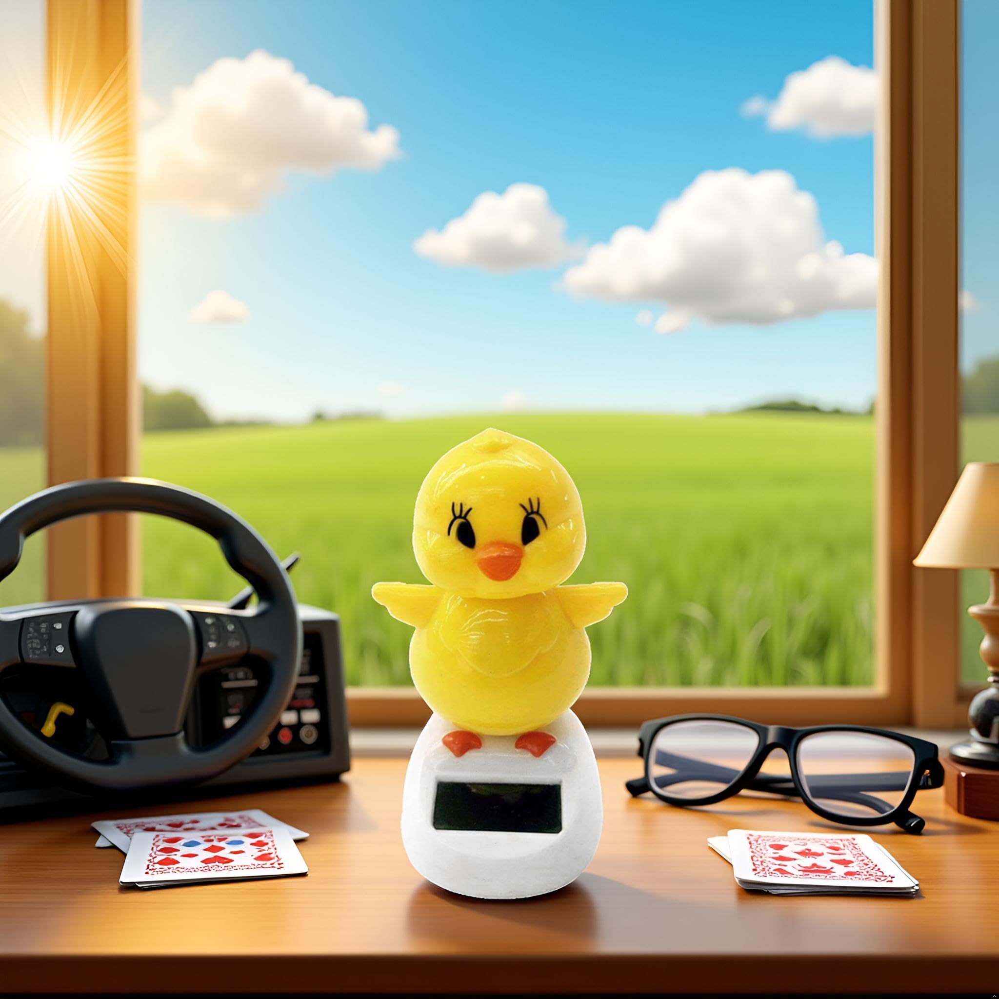 Pollito Bailarín Solar – Muñeco De Baile Con Energía Solar, Ecológico Y Divertido, Decoración Para Coche Y Escritorio, Regalo Original