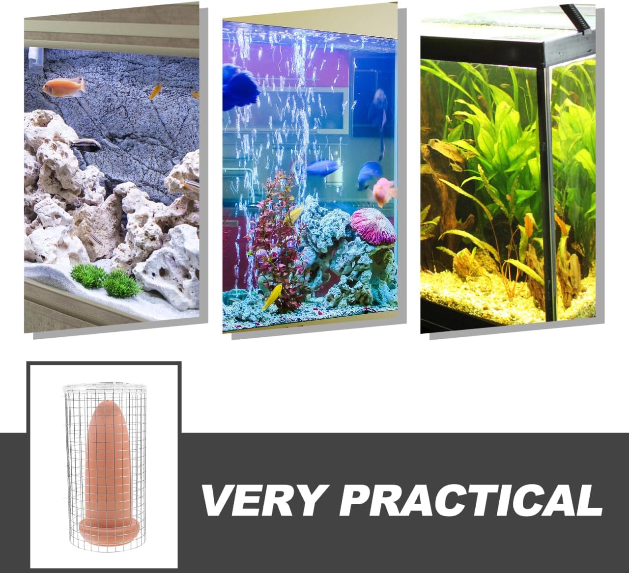 BESPORTBLE Fish Breeding Cones Cave: Shrimp Breeding Bucket - Ceramic Spawning Cone Spawning Fish Tank Spawning Bucket with Grid for Discus Shrimp, 8.97 * 4inch