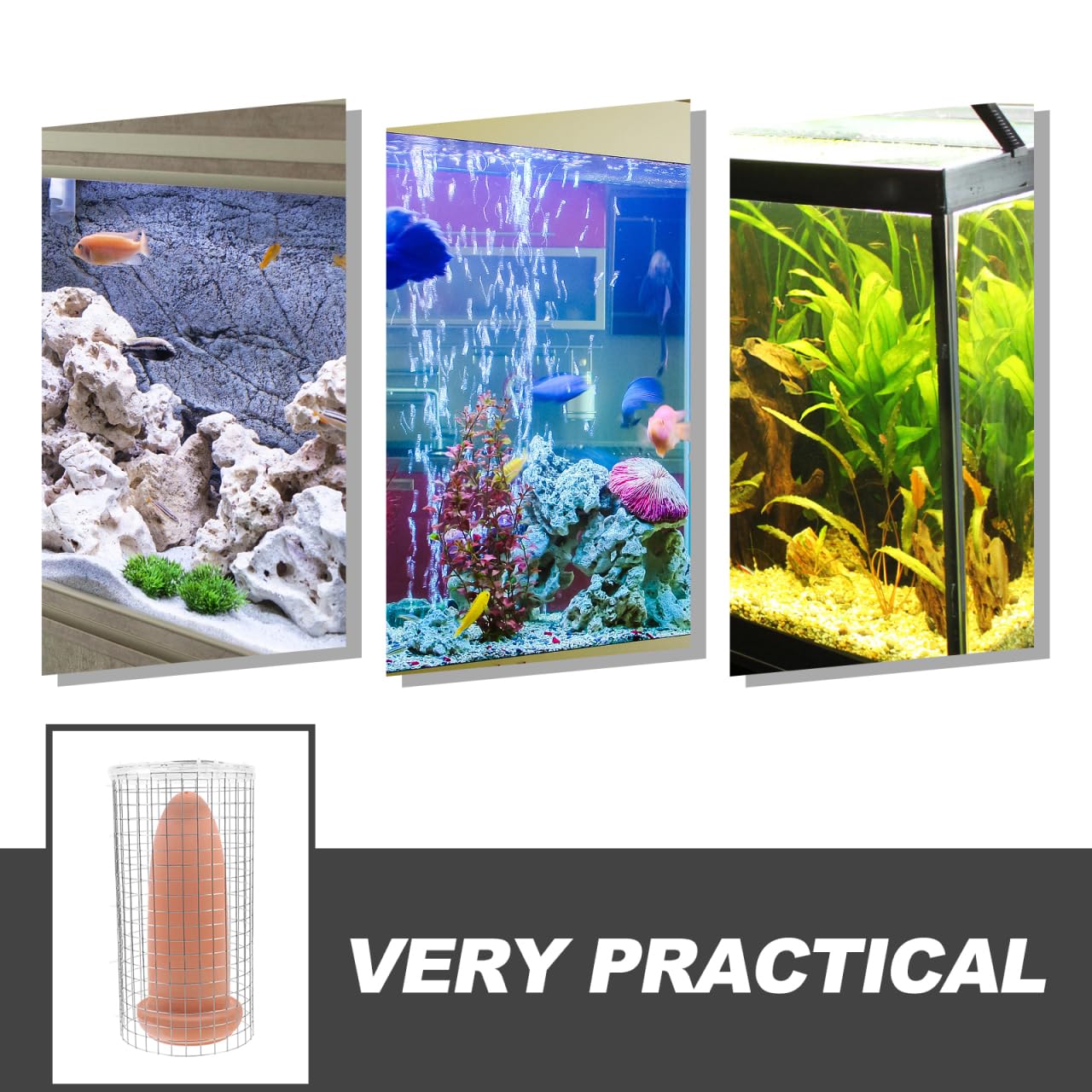 BESPORTBLE Cône d'élevage de poissons Discus - Cônes d'élevage de crevettes - Seau en céramique - Cône de frai - Ardoises - Cône de frai pour aquarium - Cône de race avec grille pour poissons anges
