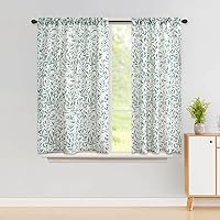 Vista 9 de VOGOL - Cortinas naturales para ventanas, paneles y cortinas con dobladillo para barra de filtrado de luz para decoración del hogar