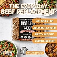 Vista 4 de Wholesome Provisions Proteína vegetal texturizada, sustituto de la carne vegana, 100% libre de hexano, fabricada con soja amarilla graduada #1