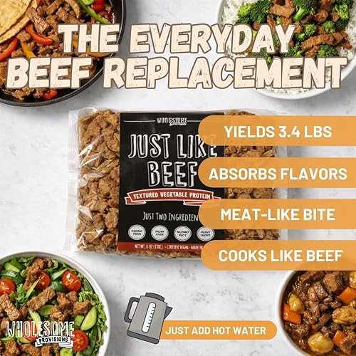 Miniatura 4 de Proteína vegetal texturizada, sustituto de la carne vegana, 100% libre de hexano, fabricada con soja amarilla graduada #1, 100% vegano, fabricado